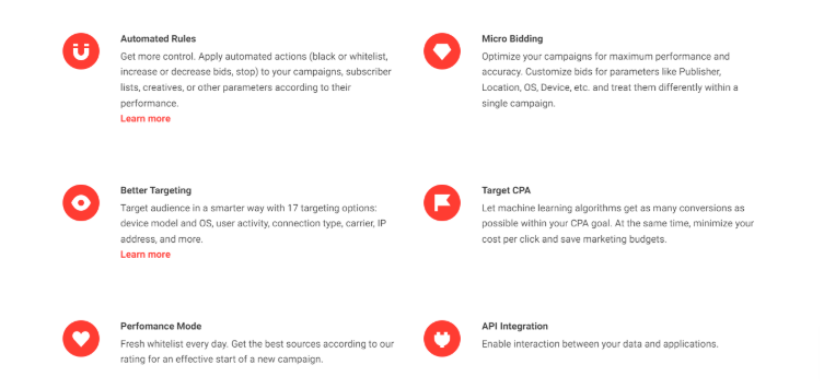 RichAds Key Features